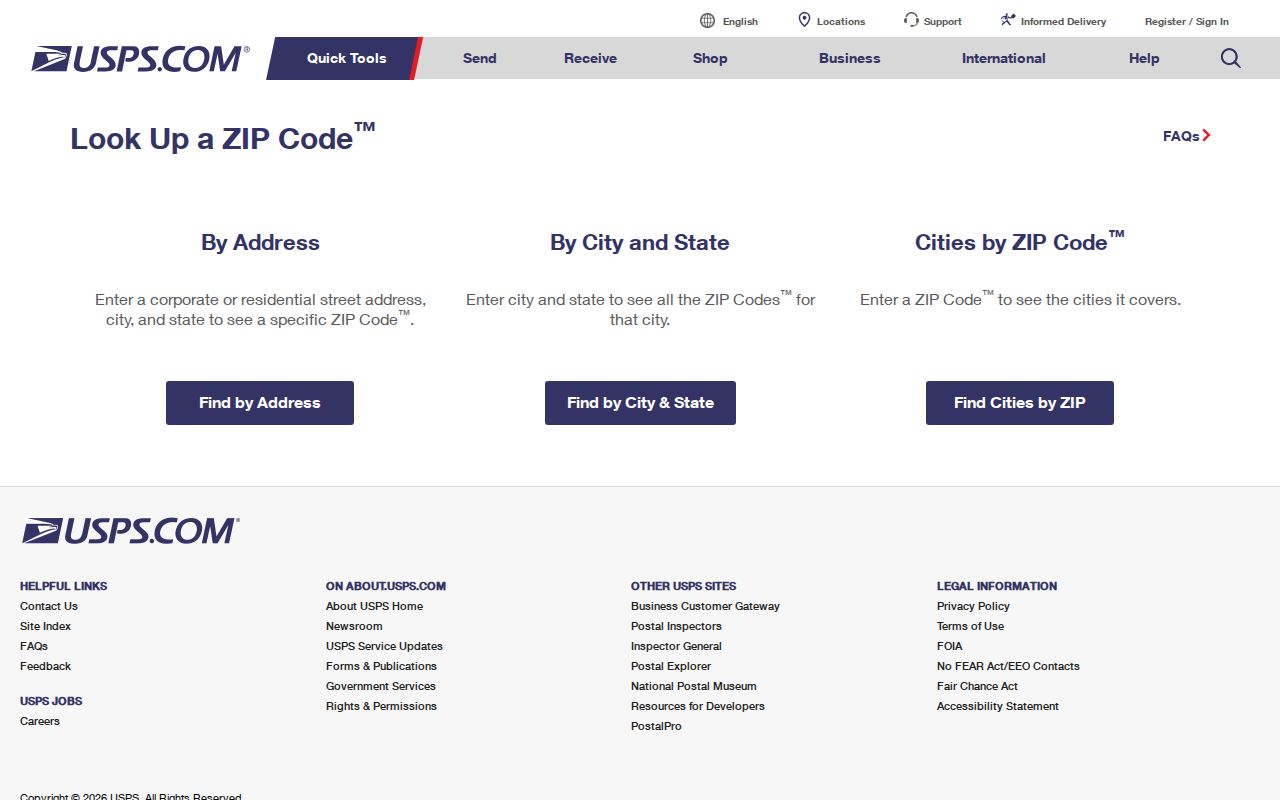 USPS ZIP Code Lookup used to verify a Weston mailing address
